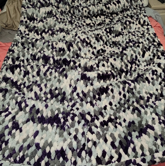 Chunky knit throw - Picture 2 of 4